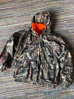 Men's Yukon Gear Reversible Orange/ Camo Hunting Coat XL